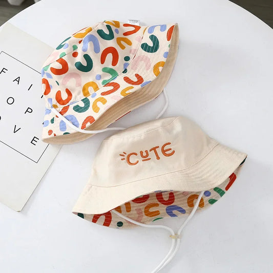 Double Sided Baby Bucket Hat -For Boys & Girls