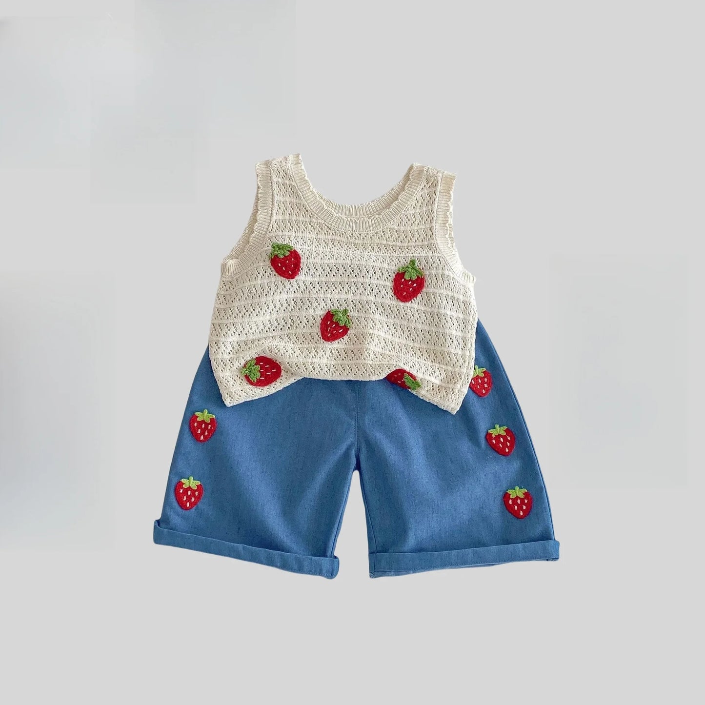 Strawberry Sweetie Outfit - 2-Piece Girls' Suit
