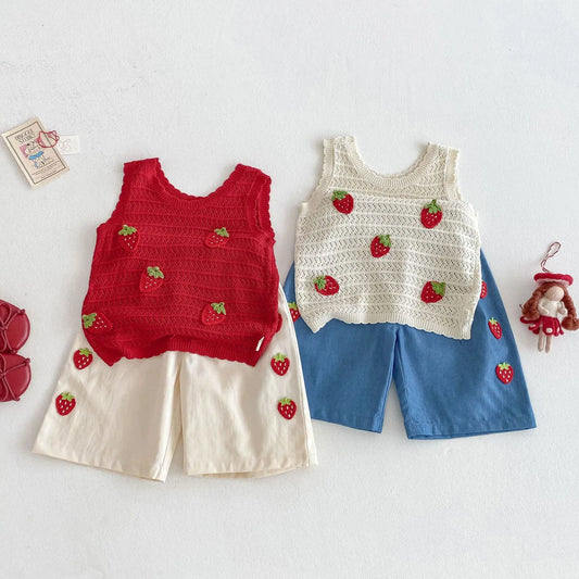Strawberry Sweetie Outfit - 2-Piece Girls' Suit