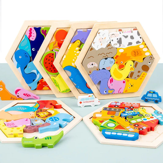 Baby Wooden Jigsaw - Educational Toy for Children