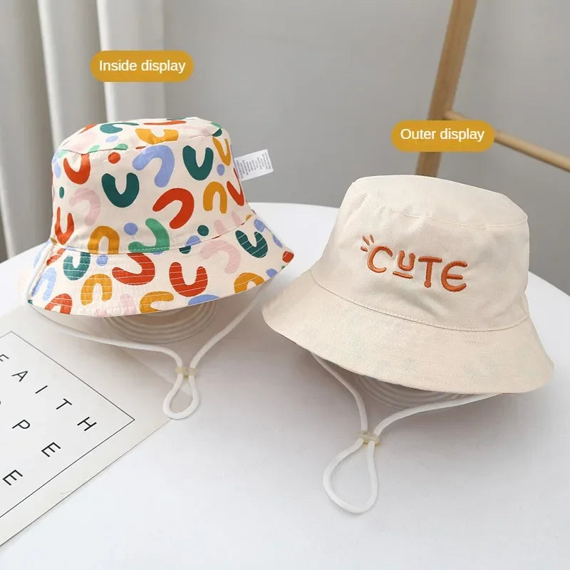 Double Sided Baby Bucket Hat -For Boys & Girls